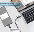 Flat Braided Type C USB 3.1 Adapter Extender Cable, 5 Gbps & 2A, Full Function for Laptop, Tablet, Mobile Phone