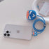 3D Cute Cartoon Charger Protector Case for Apple 20W USB-C Power Adapter and Lightning Cable (Captain America)