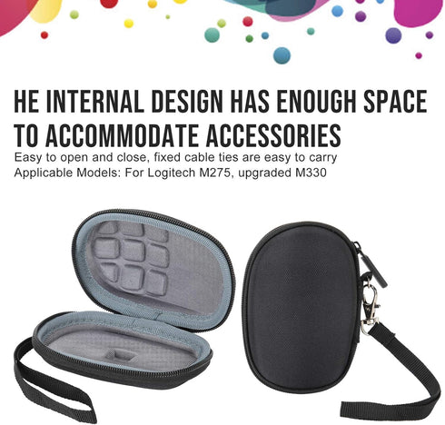 Wireless Mouse Storage Case, EVA Waterproof Portable Protective Box for Logitech M275 M330