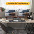 2 WESTREE Dual Monitor Stand Riser with Drawer - Adjustable Length and Angle, Phone Hold, Desktop Organizer