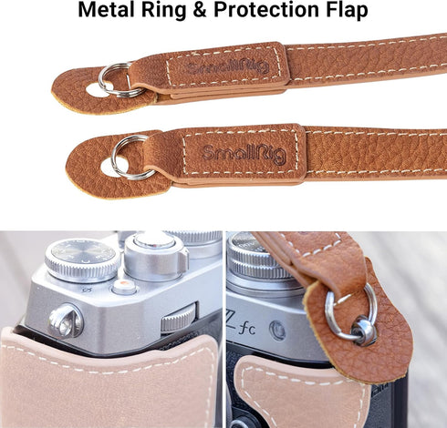 SMALLRIG Leather Camera Strap, Vintage Brown Genuine Leather Neck Shoulder Strap for Canon, Nikon, Pentax, Sony,