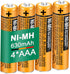 4 Pack HHR-65AAABU NI-MH Rechargeable Battery for Panasonic, 1.2V 630mAh AAA Battery for Cordless Phones