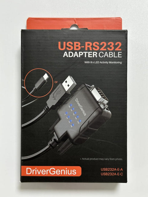 DriverGenius USB to Serial RS232 DB9 Adapter Cable with 9 x LED Indicators - Prolific PL2303 for Windows 11, macOS 14,
