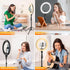 TODI 12" Dimmable LED Ring Light with 63" Tripod Stand, Phone Holder, Remote for Makeup/Live Stream/Photography
