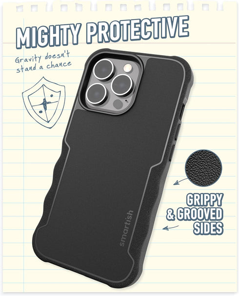 Smartish iPhone 13 Pro Protective Magnetic Case - Gripzilla Compatible with MagSafe, Rugged Heavy Duty Cover