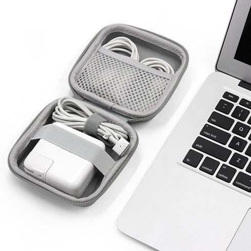 4.4"x4.4" Small Travel Carrying Storage Case, Charger Organizer, Pouch compatible with MacBook Power Adapter, Laptop