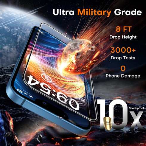 TOCOL Military Grade Shatterproof Screen Protector for iPhone 13, HD Tempered Glass, Full Coverage, 2 Packs