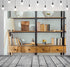 BELECO 8x6ft Fabric Living Room Bookshelf Backdrop Empty Room with Bookcase, Zoom Calls Video Recording Background Home