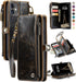 Defencase iPhone 11 Wallet Case, RFID Blocking Card Holder for Women and Men, PU Leather Magnetic Snap Flip Case, Coffee