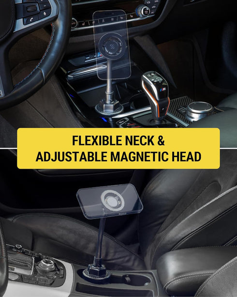 Scosche MagicMount 16 15 14 13 12 SMSCUP Magnetic Cup Holder Phone Mount with Adjustable Gooseneck and Magnet Head