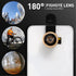 Portable Cell Phone Camera Lens: 3 in 1 Clip on Super Wide Angle, Macro, Fisheye Lens Compatible for iPhone