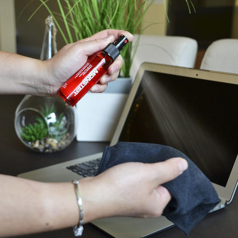 Monster 2 oz. Spray Screen Cleaner Kit with Microfiber Cloth for Electronic Devices, Ideal for iPad and iPhone