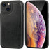iPhone 13 Wallet Case - Black PU Leather, Card Holder, Kickstand, Double Magnetic Clasp, Shockproof, 6.1 Inch.