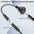 QIANRENON TRS 3.5mm Stereo Connector, 1/8 TRS Male to Female Short Cable, Panel Mount Headphone Adapter for Microphones