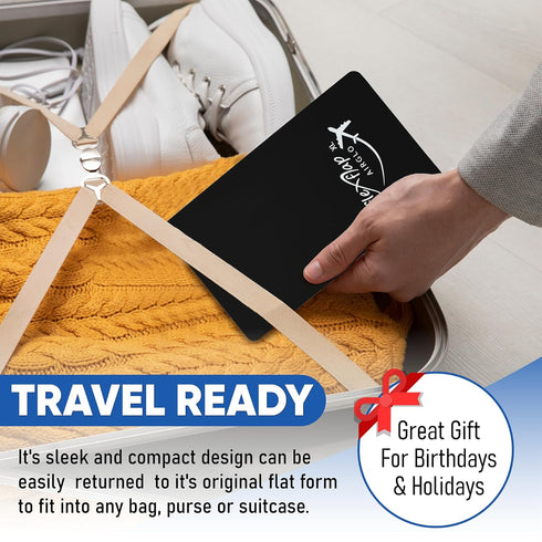 Airplane Travel Essentials, Flex Flap Cell Phone Holder & Tablet Stand for Desk, Bed, Treadmill, In-Flight Accessories
