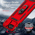 SunStory iPhone 8/7/6 Plus Case with HD Screen Protector, Slide Camera Cover & Kickstand, Military-Grade, Red