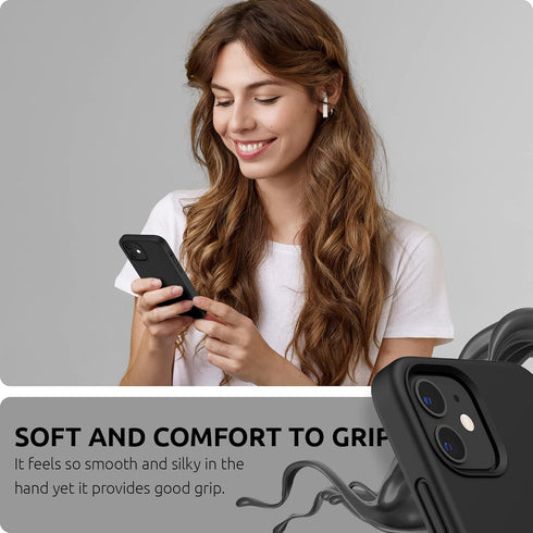 SURPHY iPhone 12 Mini Case, Liquid Silicone Phone Case (with Microfiber Lining) Compatible with iPhone 12 Mini 5.4