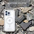 Pelican Voyager Series iPhone 15 Pro Case 6.1", Compatible with MagSafe, Anti-Yellow, Clear with Belt Clip