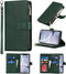Jaorty Wallet Case for iPhone XR, 9 Card Slots, Wrist Strap, Zipper Cash Pocket, Shockproof Slim Case (Dark Green)