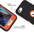 MXX Heavy Duty Protective Case for iPhone SE 2020/SE 2022 with Screen Protector, Orange/Black