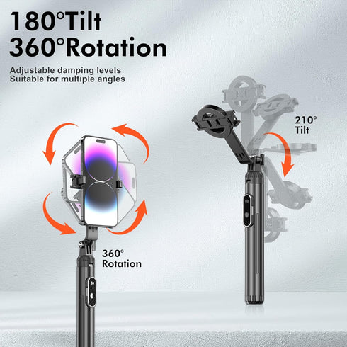 EUG-PRODUCTS 61" Magnetic Phone Tripod & Selfie Stick for Golf Training, Extendable Cell Phone Tripod Stand