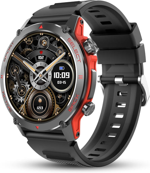 Popglory Smart Watch for Women Men, 1.43" AMOLED Fitness Tracker with 110+ Sport Modes, Heart Rate Monitor