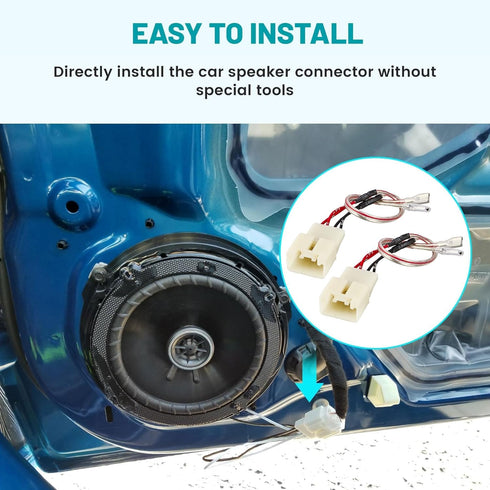NuIth Replacement 72-5602 Wiring Harness, Car Door Speaker Wire Connector for Select 2011-2023 Ford F150/Explorer/Escape