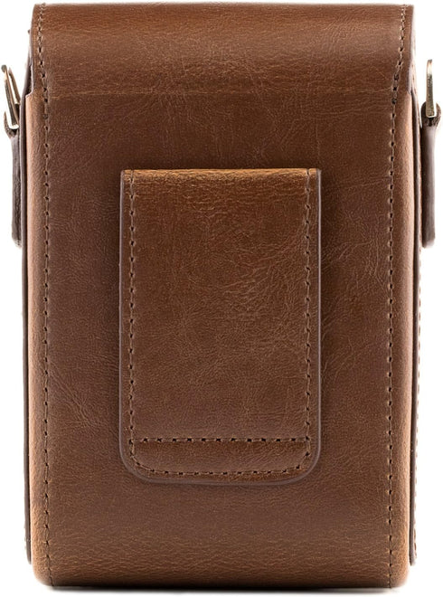 MegaGear Universal Camera Case for Sony Cyber Shot RX100 VI, Dark Brown (MG1497), PU Leather
