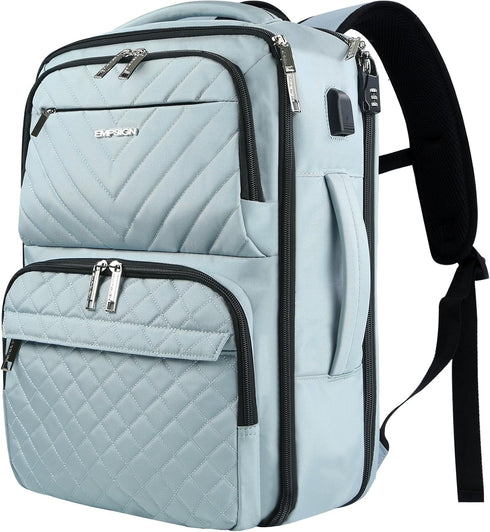 EMPSIGN Travel Backpack for Women, Large Carry On Airline Approved Personal Item Bag, 17 inch TSA Friendly Laptop