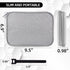 Electronics Organizer Travel Case, Cord Cable Charger Bag, Double Layers Tech Pouch with 5 Cable Ties, Grey
