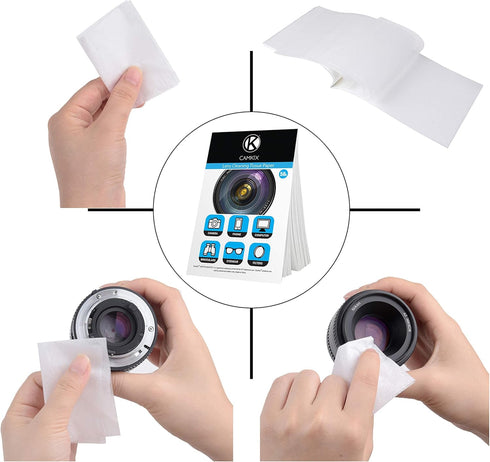 Lens Cleaning Paper Tissue - 6X Booklets/300 Sheets + Double Sided Cleaning Cloth for Camera Lenses & Electronic Screens