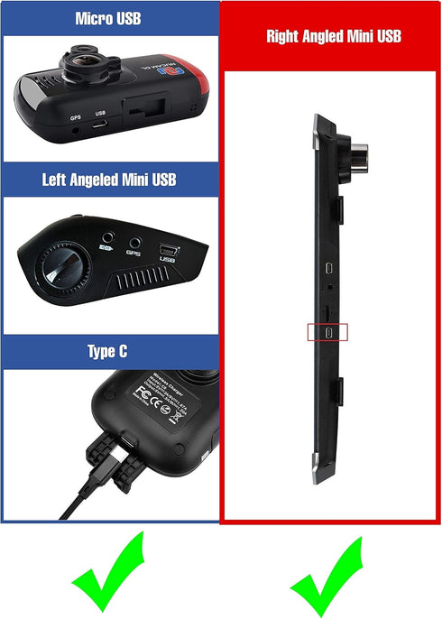 NUNET 15ft MicroUSB & MiniUSB Hardwire Kit with Mini/LP Mini/ATO/Micro2 Fuse, Battery Drain Protection