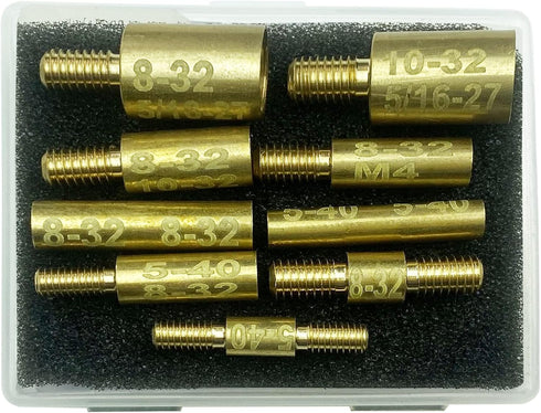 Gun Cleaning Rod Fitting Adapters, 9 pcs Pack with Various Threads in Male or Female