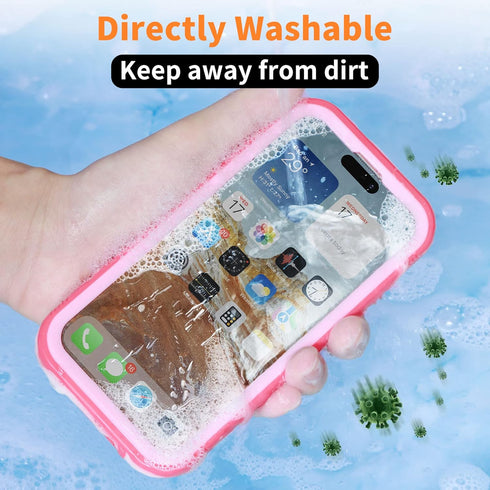 Cozycase Waterproof iPhone 11 Case with Built-in Screen Protector, Full-Body Rugged Bumper Cover, Shockproof (Pink)