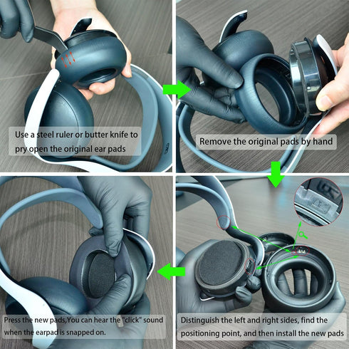 Earpads for Sony Playstation Pulse Elite Headset, Replacement Ear Cushions for PS5 Headphones