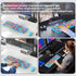 FOPETT 2.4GHz Wireless Keyboard and Mouse Set, Full-Size Keyboard Compatible for Windows/Laptop/PC - Blue Colorful