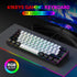 REBOCOON 61-Key 60% 8-Color 10/8/7) Compact RGB Gaming Keyboard Layout, Ergonomic Membrane Keys, Backlight, Plug & Play