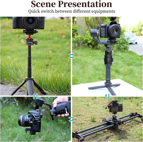 ULANZI F38 Quick Release Plate Base Mount with 1/4" 3/8" Screw Thread, FALCAM F38 QR Camera Tripod Mount Adapter