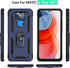 Moto G Play 2021 Case with Tempered Glass Screen Protector, Military Grade Rugged Anti-Scratch Cover, Navy