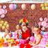 Red Brick Wall Party Backdrop, Large Fabric Photo Background for Baby Shower Birthday Party Decoration