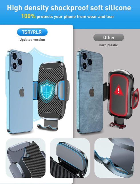 Phone Holder Mount for Car with Strong Suction, Hands-Free Universal Cell Phone Mounts for Dashboard/Windshield