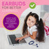 20 Pack Multi Color Kid's Wired Microphone Earbud Headphones, Disposable for Students in Classroom, Bulk Wholesale