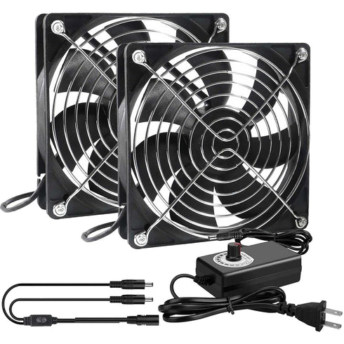 Big Airflow 2 x 120mm 240mm Computer Case Fan with AC Plug