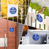 6 3.3 3.3 Security Camera Stickers Pcs for Doors and Windows - x in Warning Surveillance Decals, Self-Adhesive Hexagon