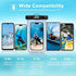 JOTO Universal Waterproof Phone Pouch, Cellphone Dry Bag Case for iPhone 15, Galaxy S23, Pixel up to 7" - Sparkle