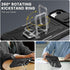Maxdara iPhone 14/13 Case, Black - 360° Rotating Ring Kickstand, Slide Camera Cover & Glass Screen Protector, 6.1"
