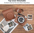 Protective Case for Fujifilm Instax Square SQ40 Instant Camera, Vintage PU Leather Bag with Adjustable Shoulder Strap
