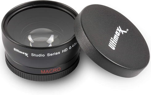 58mm High Definition 0.43x Wide Angle Lens (w/Macro) for Canon DSLR EOS Rebel 70D 77D 80D 90D T8i T7 T7i T6i T6s T6 T5i