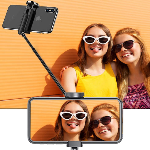 Selfie Stick Tripod with Remote, Aluminum Alloy Phone Tripod, Bluetooth Remote and 270° Rotation Stand for