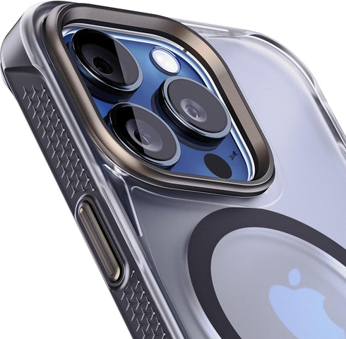 REBEL Clear Case for iPhone 15 Pro, Frosted Series Gen-5, Strong MagSafe Compatible, Protective Shockproof Bumpers